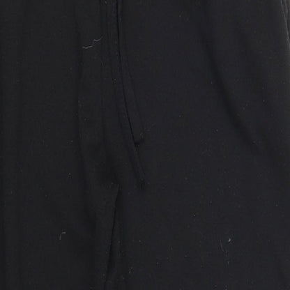 Womens UK Size S Preworn Regular Fit Sweatpants Black Trousers