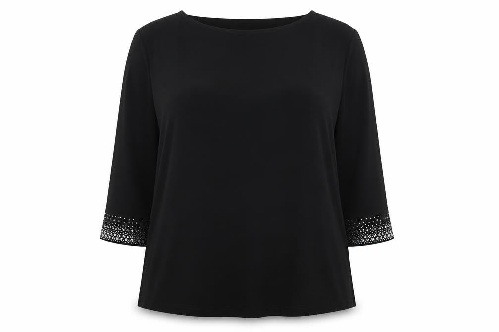 Womens UK Size 14 Stella Black Basic T-Shirt
