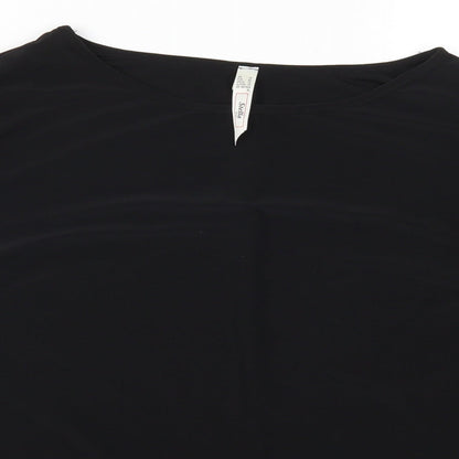 Womens UK Size 14 Stella Black Basic T-Shirt