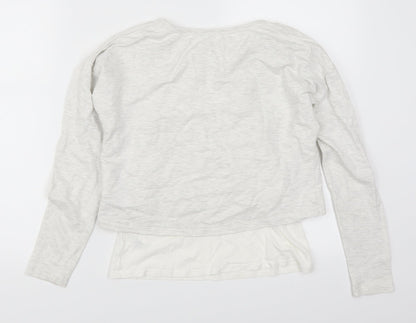 H&M Girls Grey   Pullover Sweatshirt Size 11-12 Years  - Sport