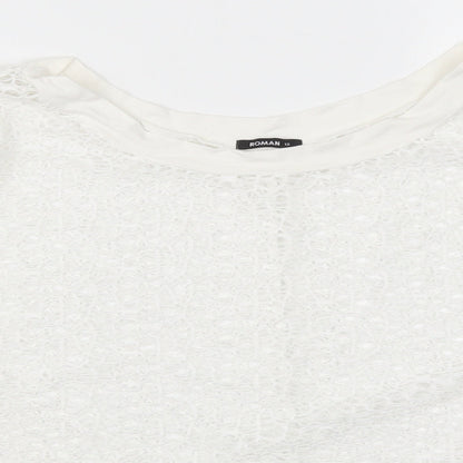 Roman Womens White   Pullover Jumper Size 12