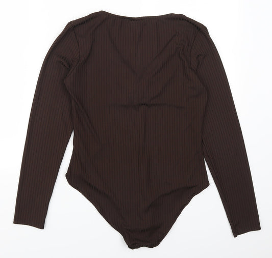 H&M Womens Brown   Bodysuit One-Piece Size M