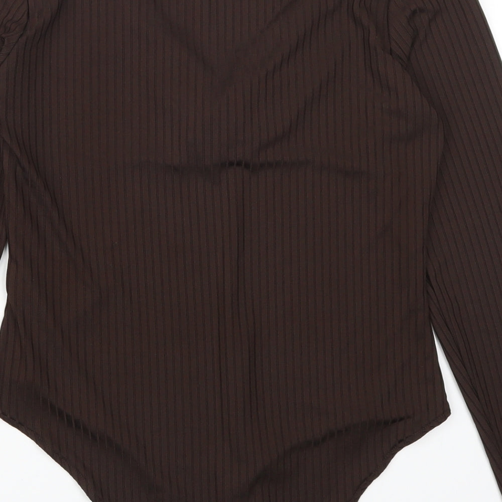 H&M Womens Brown   Bodysuit One-Piece Size M