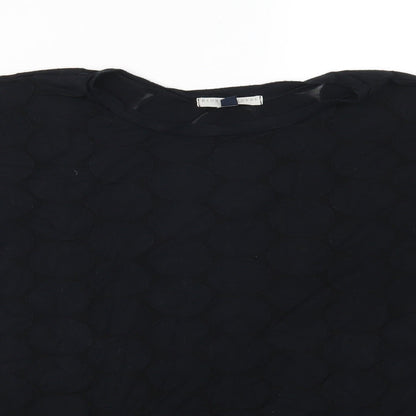 Blonde + Blonde Womens Black Polka Dot  Basic T-Shirt Size 12