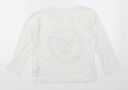 H&M Girls White   Basic T-Shirt Size 11-12 Years  - No2