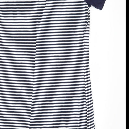 Cameo Rose Womens Blue Striped  T-Shirt Dress  Size S