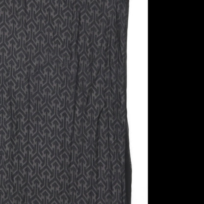 Marks and Spencer Womens Black Geometric  Basic Tank Size 12  - Black and White