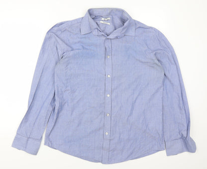 F&F Mens Blue    Button-Up Size 16.5