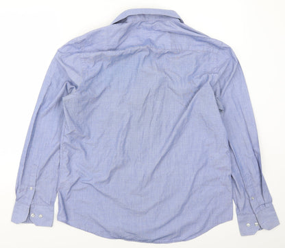 F&F Mens Blue    Button-Up Size 16.5