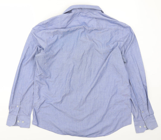 F&F Mens Blue    Button-Up Size 16.5