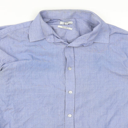 F&F Mens Blue    Button-Up Size 16.5