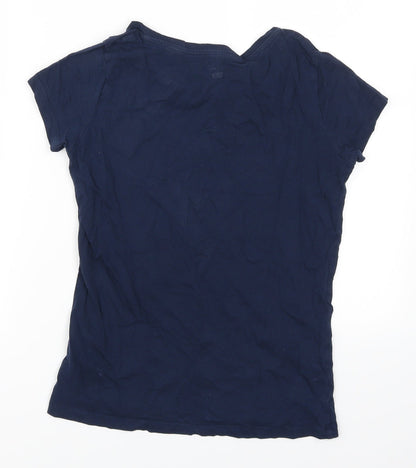 F&F Womens Blue Solid  Top Pyjama Top Size 6