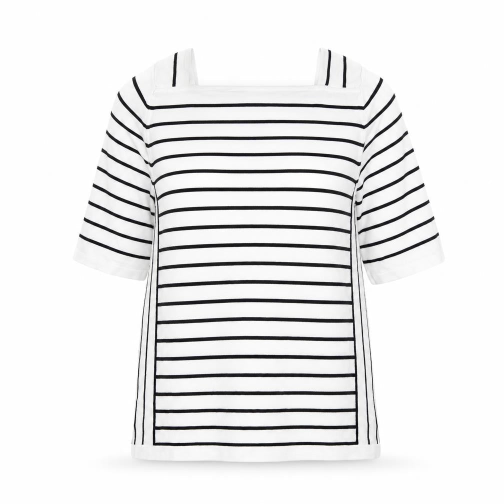 Next Womens White Striped  Basic Blouse Size 12