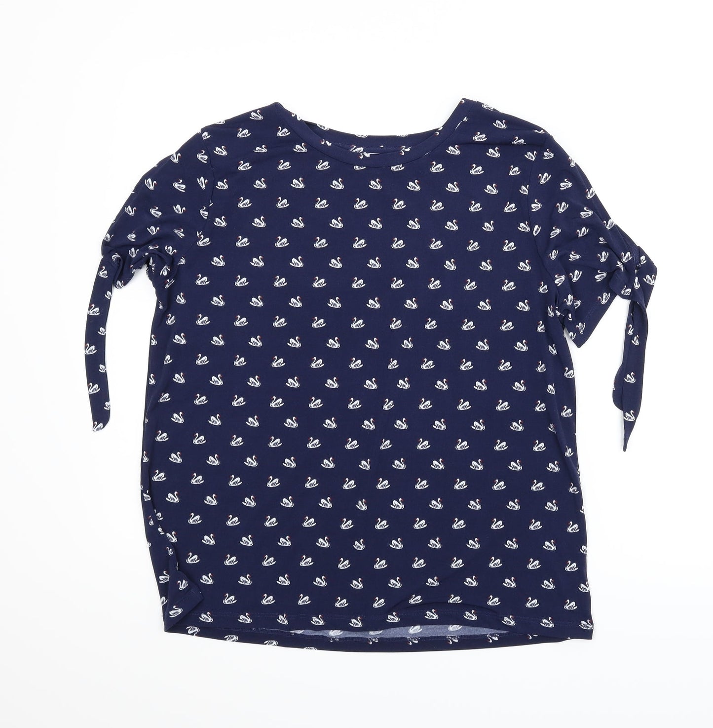 Womens UK Size 14 Warehouse Blue Basic Blouse
