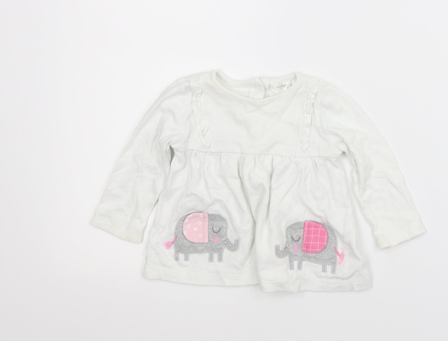 M&Co Girls White Animal Print  A-Line  Size 3-6 Months