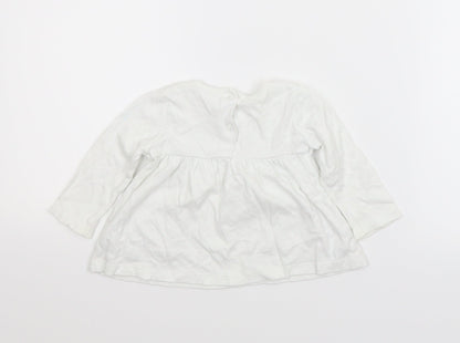 M&Co Girls White Animal Print  A-Line  Size 3-6 Months