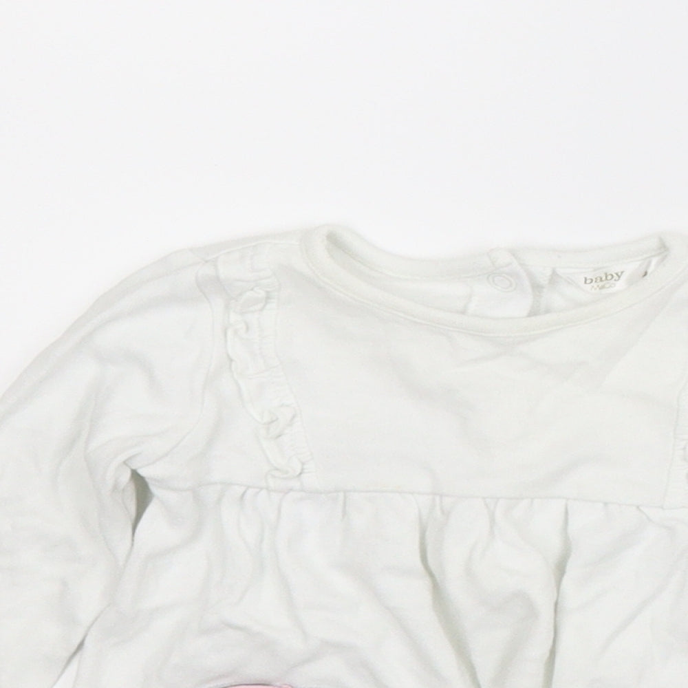 M&Co Girls White Animal Print  A-Line  Size 3-6 Months