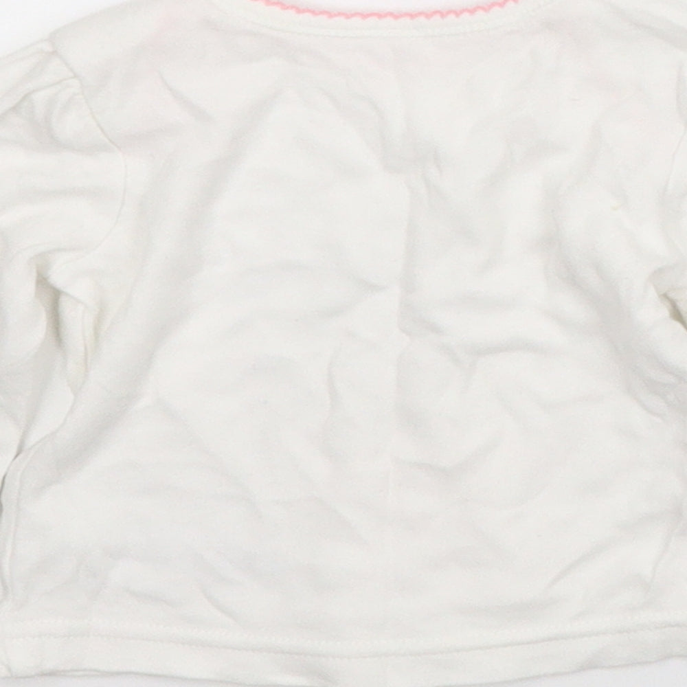 George Girls White Animal Print  Basic T-Shirt Size 0-3 Months  - Disney