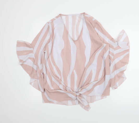 Womens UK Size M Preworn Pink Basic Blouse