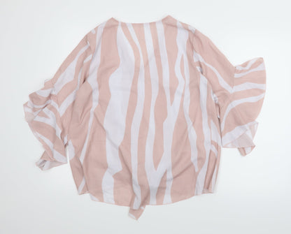 Womens UK Size M Preworn Pink Basic Blouse