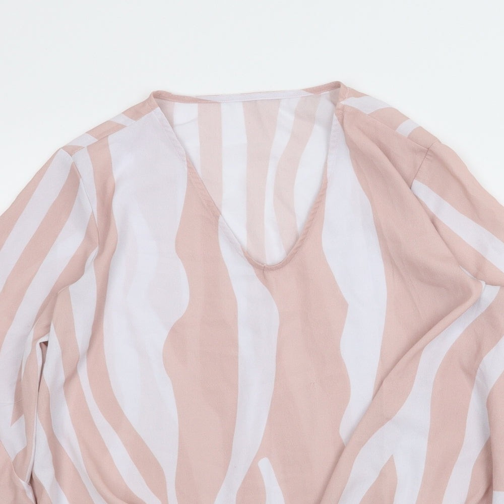 Womens UK Size M Preworn Pink Basic Blouse