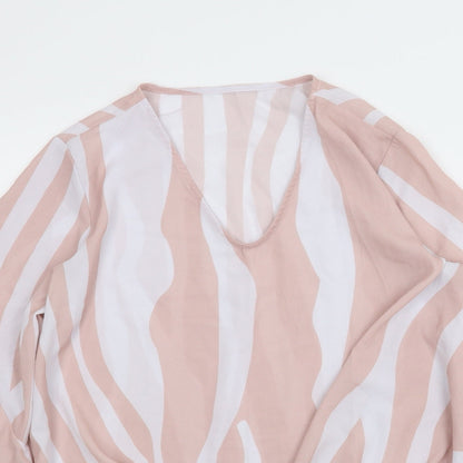 Womens UK Size M Preworn Pink Basic Blouse