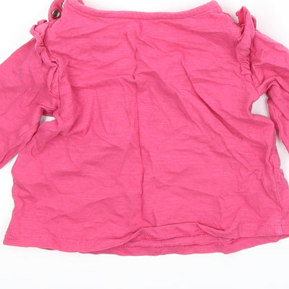 F&F Girls Pink   Basic T-Shirt Size 3-6 Months