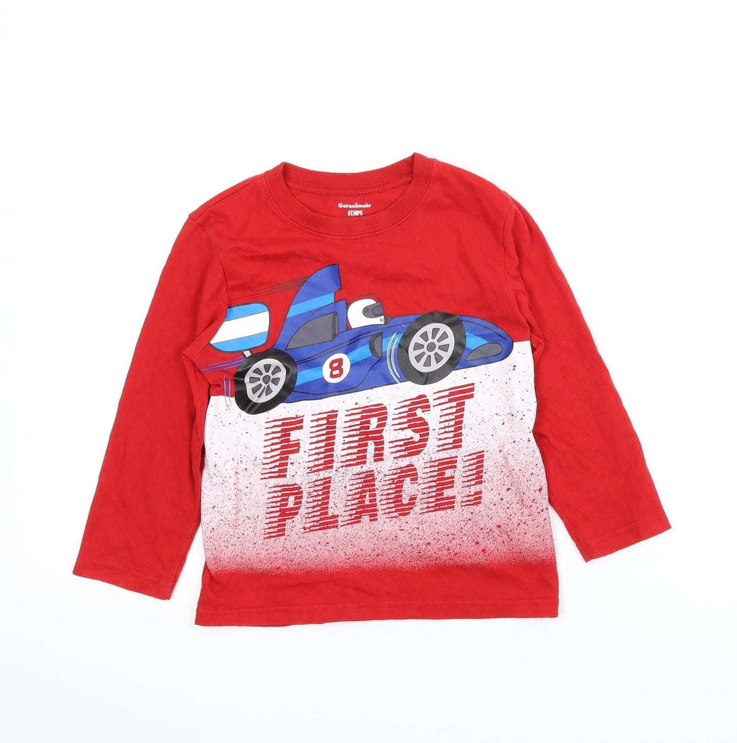 Garanimals Boys Red   Basic T-Shirt Size 5 Years