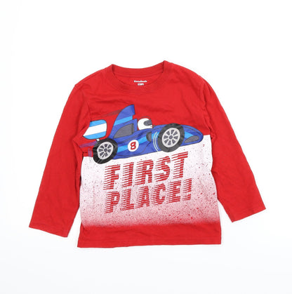 Garanimals Boys Red   Basic T-Shirt Size 5 Years