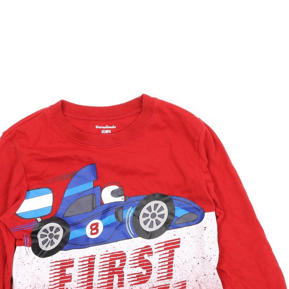 Garanimals Boys Red   Basic T-Shirt Size 5 Years