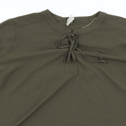 Womens UK Size 10 Papaya Green Basic Blouse