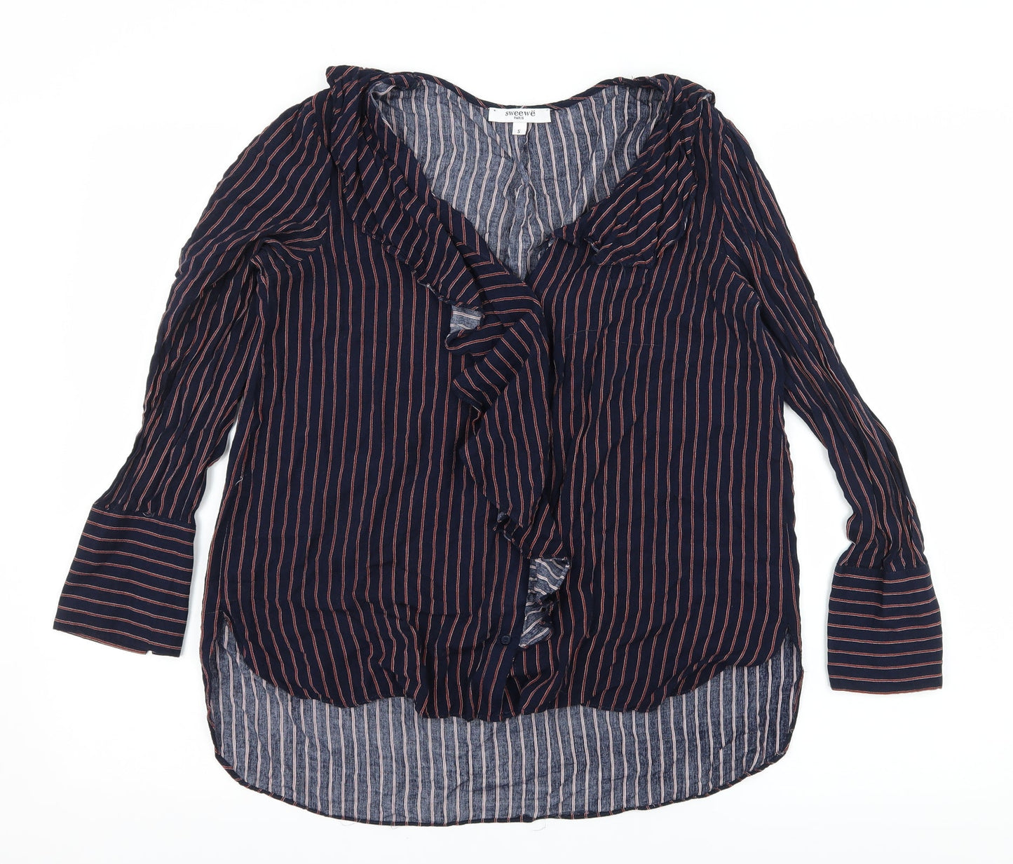 Womens UK Size S Sweewe Blue Basic Blouse