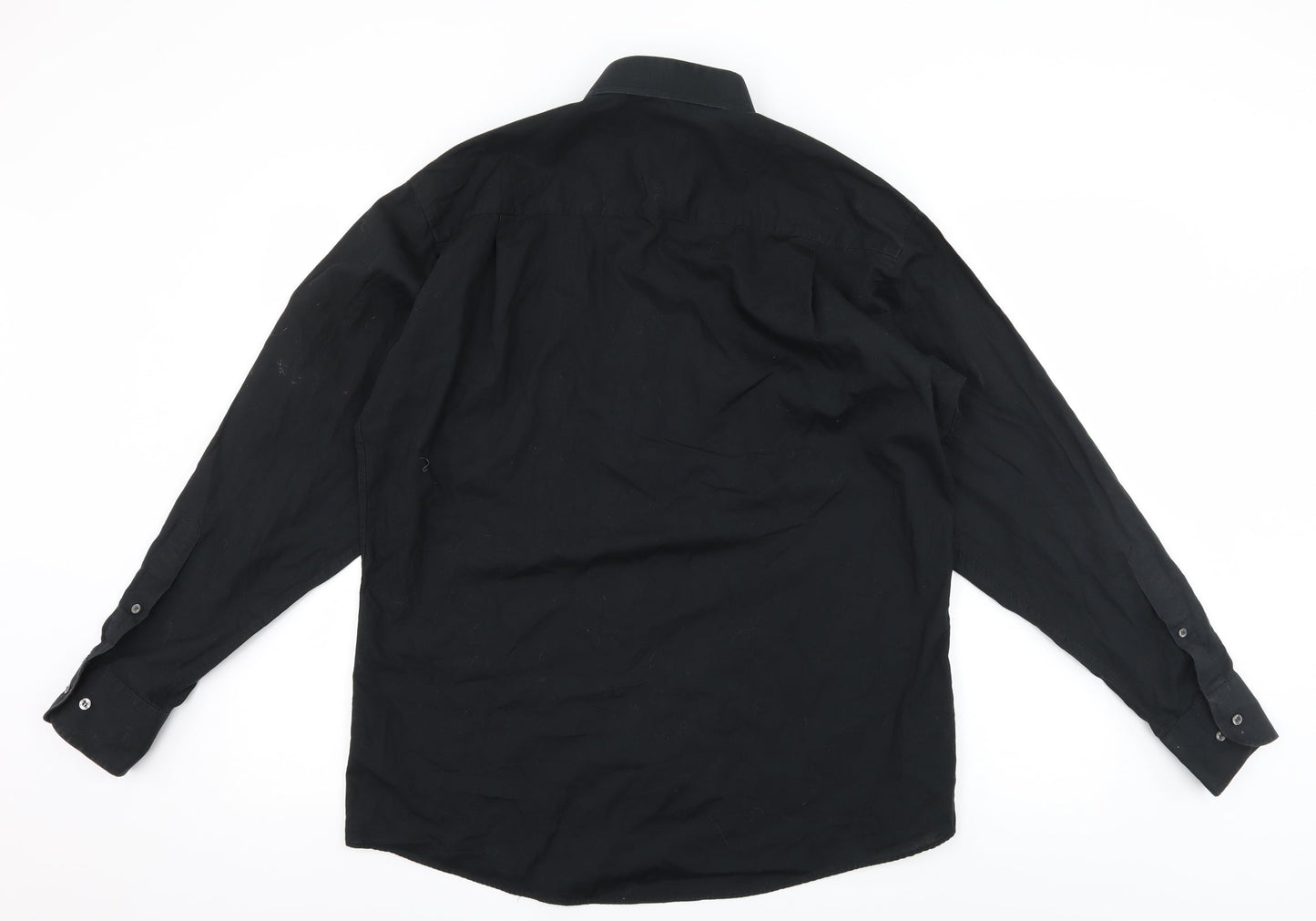 River Island Mens Black    Button-Up Size 15.5