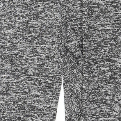 New Ann Womens Grey Colourblock Jersey Capri Leggings Size S L24 in