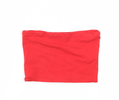Womens UK Size 6 Topshop Red Basic Tank