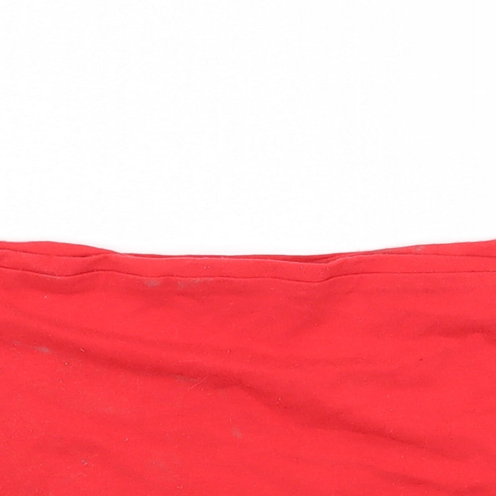 Womens UK Size 6 Topshop Red Basic Tank