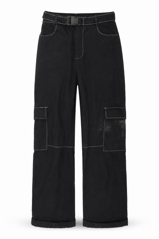 Womens UK Size 6 PRETTYLITTLETHING Regular Fit  Black Trousers