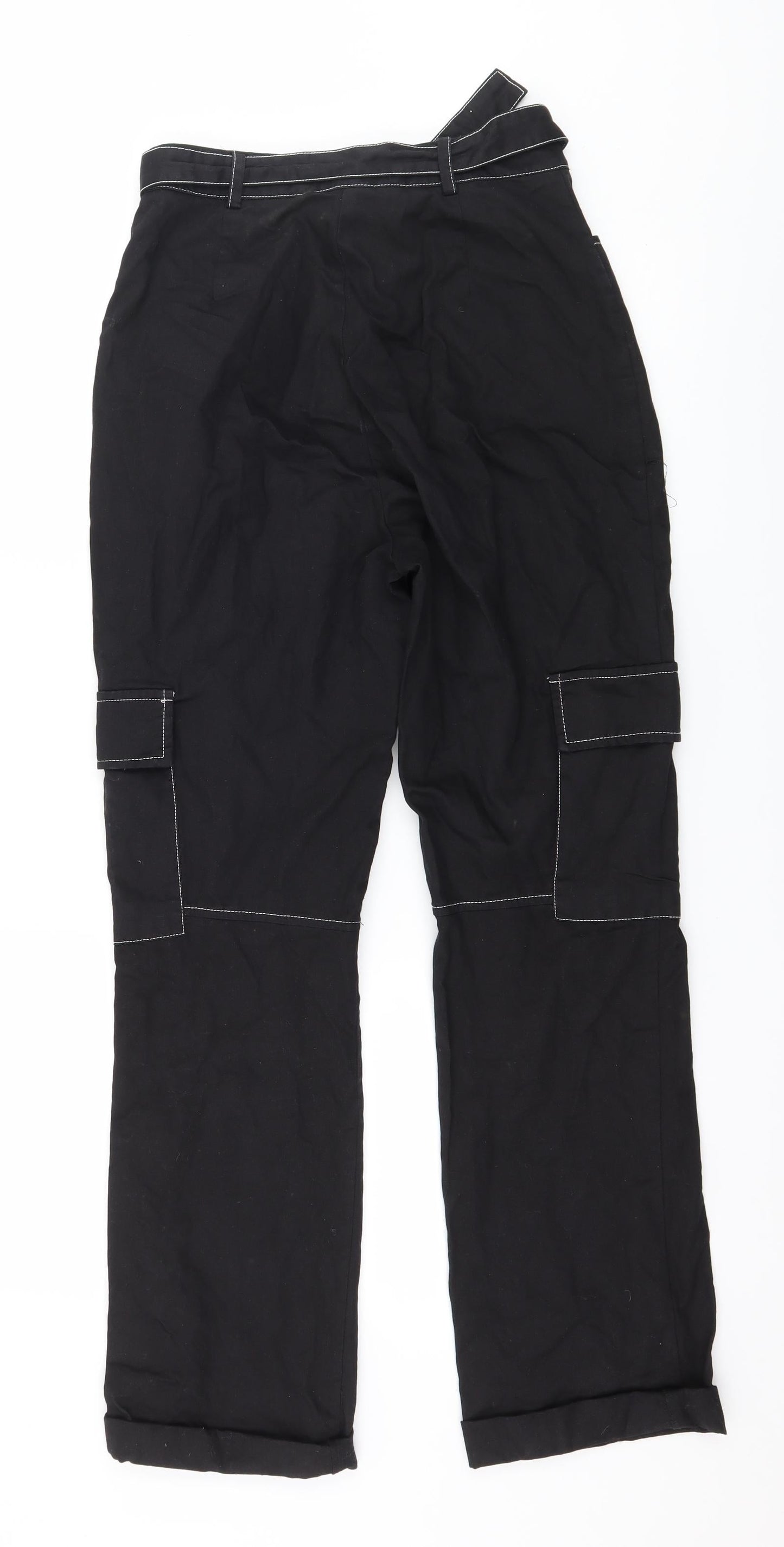 Womens UK Size 6 PRETTYLITTLETHING Regular Fit  Black Trousers