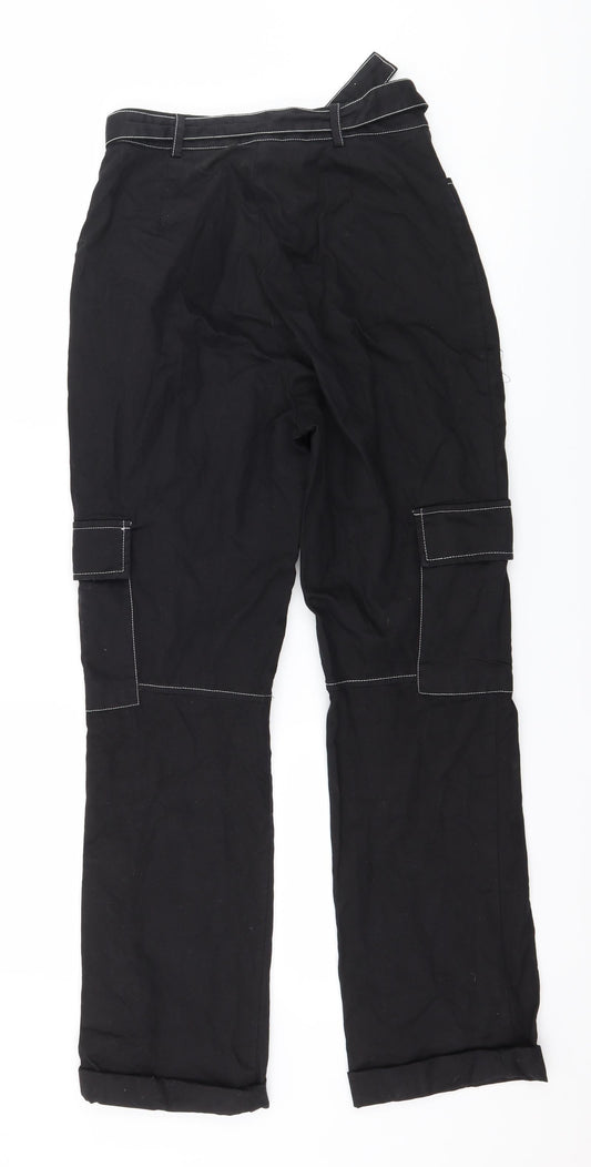 Womens UK Size 6 PRETTYLITTLETHING Regular Fit  Black Trousers