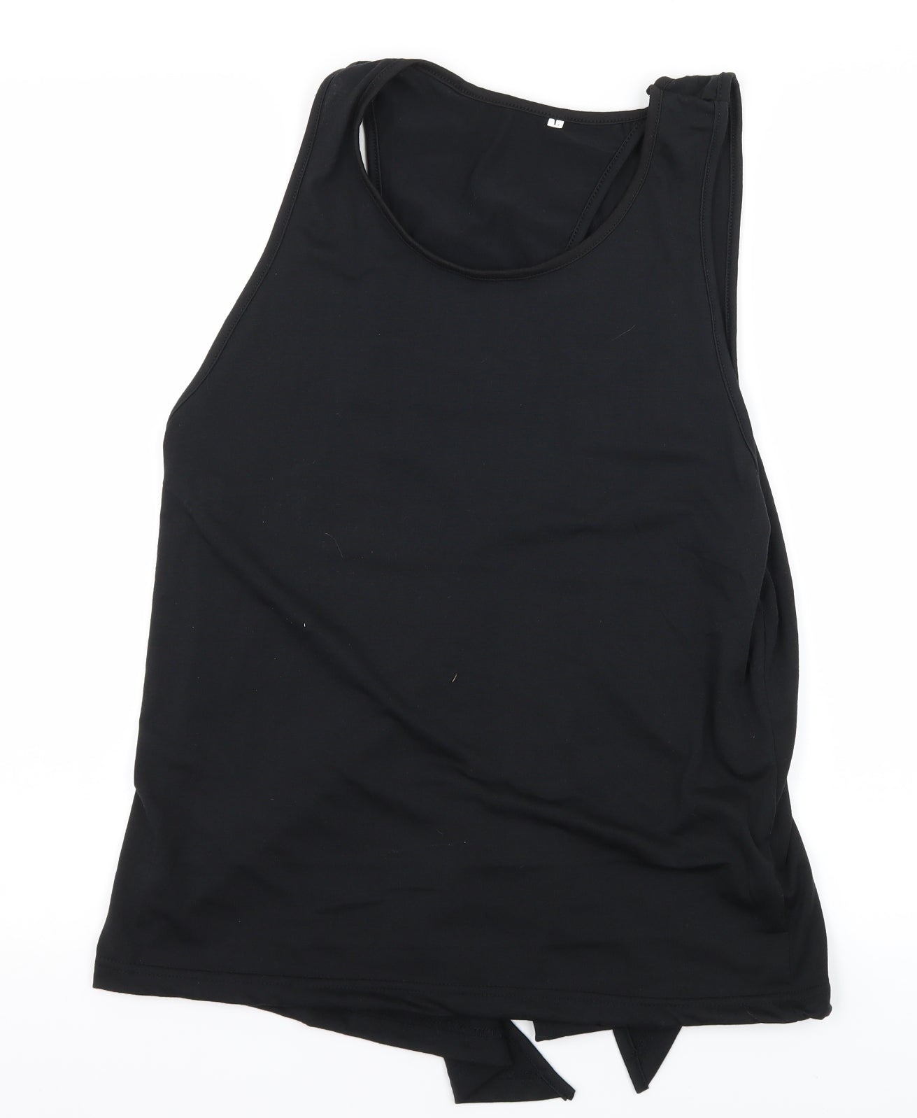 Womens UK Size L Preworn Black Basic Tank