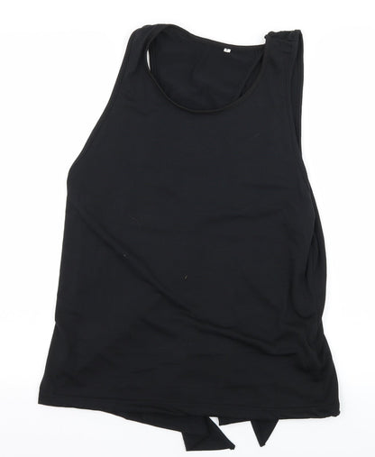 Womens UK Size L Preworn Black Basic Tank