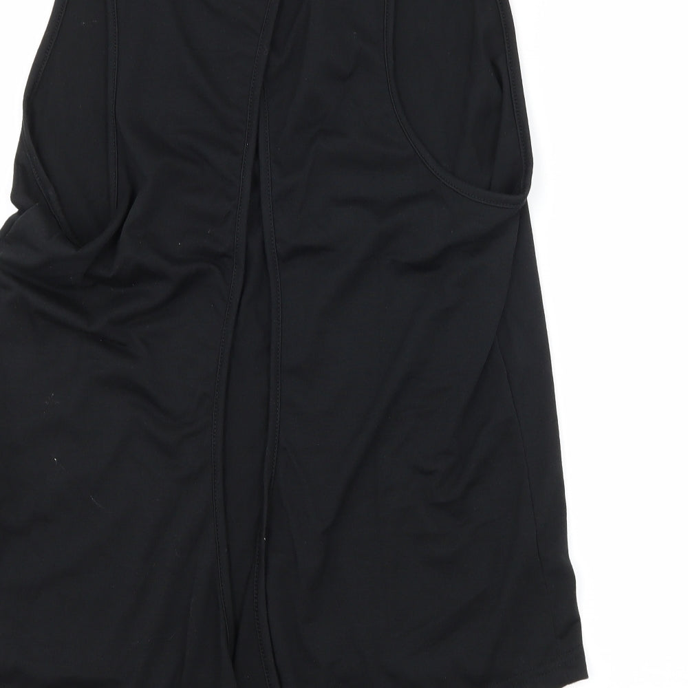 Womens UK Size L Preworn Black Basic Tank
