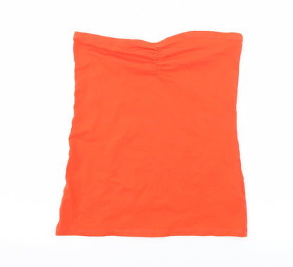 Womens UK Size S New Look Orange Basic Blouse