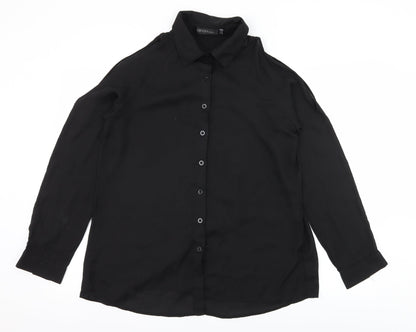 Womens UK Size 10 Zanzea Black Basic Blouse