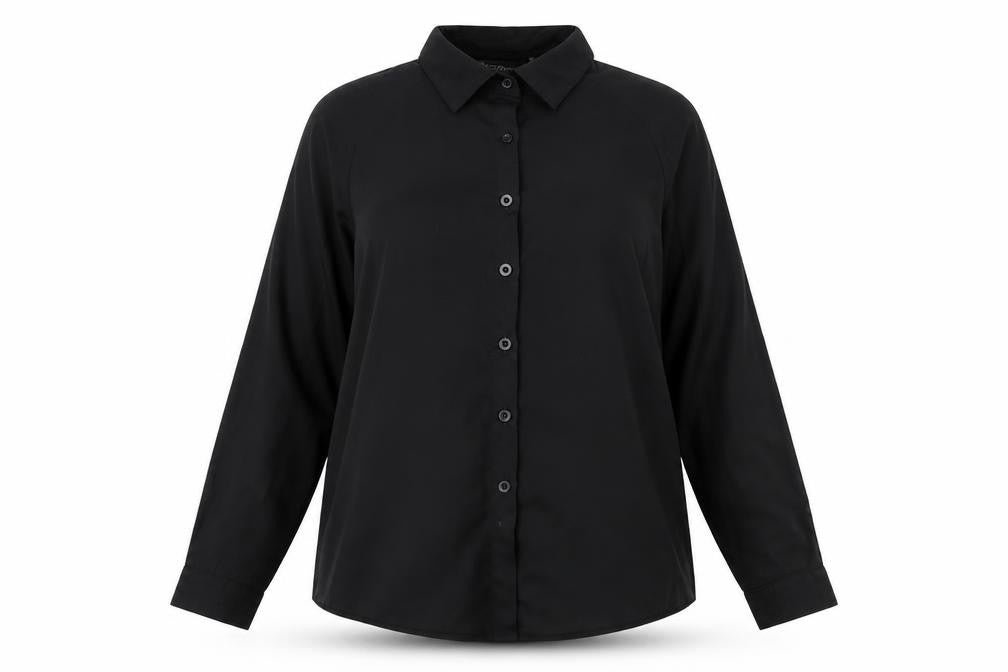 Womens UK Size 10 Zanzea Black Basic Blouse