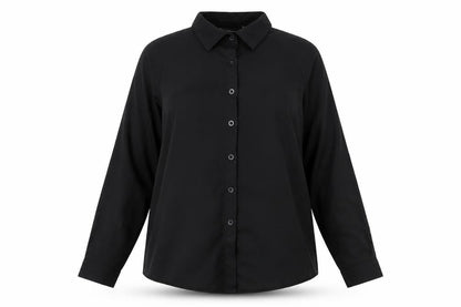 Womens UK Size 10 Zanzea Black Basic Blouse