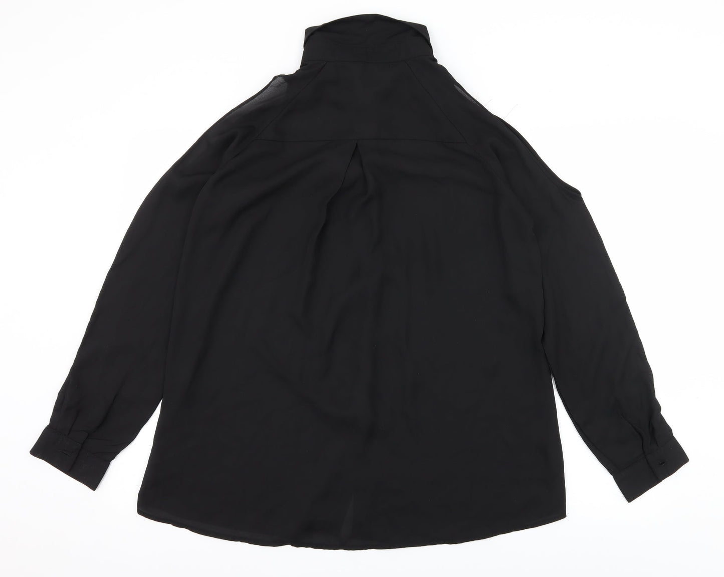 Womens UK Size 10 Zanzea Black Basic Blouse