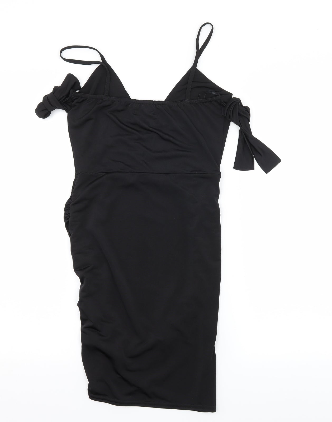 Diva Womens Black   Slip Dress  Size 6  - Ruched