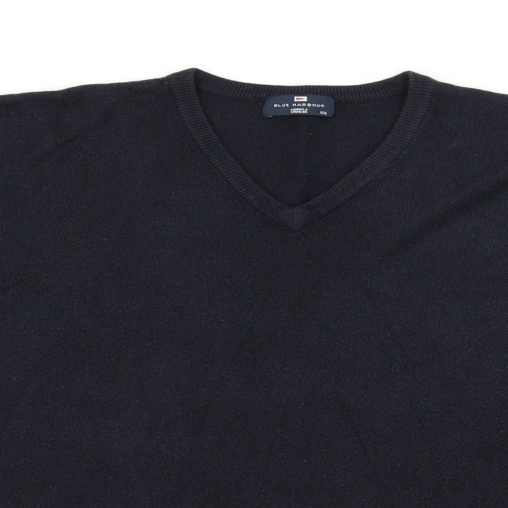 Blue Harbour Mens Blue  Knit Pullover Jumper Size 2XL