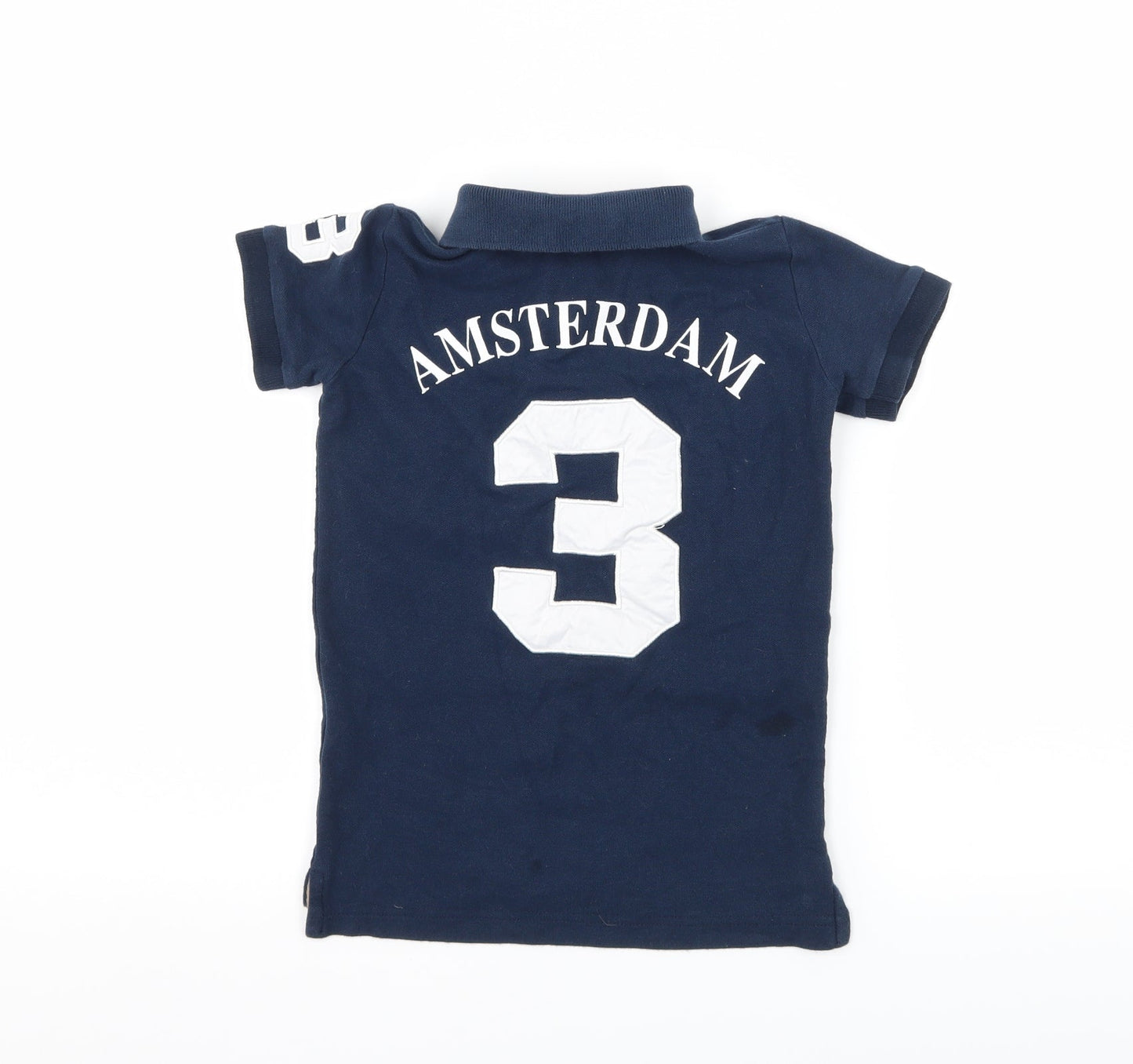 Amsterdam Sports Colletcion Boys Blue  Jersey Basic T-Shirt Size 4 Years  - Amsterdam